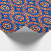 Mandala orange blau geschenkpapier (Ecke)