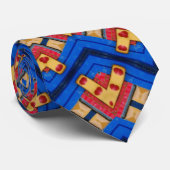 Mandala orange blau krawatte (Gerollt)