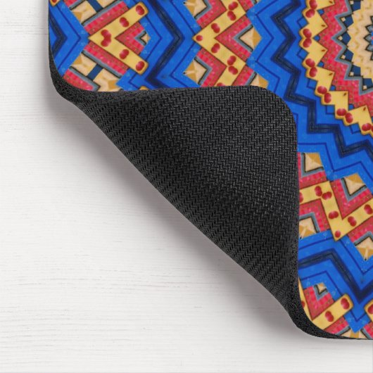 Mandala orange blau mousepad (Ecke)