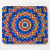 Mandala orange blau mousepad (Vorne)