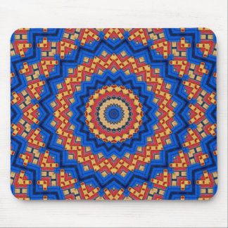 Mandala orange blau mousepad