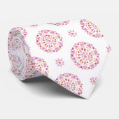 Mandala Orange Red Pink Lesbian Pride Flag Krawatte (Gerollt)