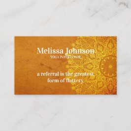 Mandala Orange Yoga Meditation Weiterempfehlen Empfehlungskarte