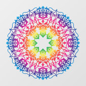 Mandala Orientale Blume Yoga Fensteraufkleber (Blatt)