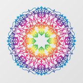Mandala Orientale Blume Yoga Fensteraufkleber (Blatt)