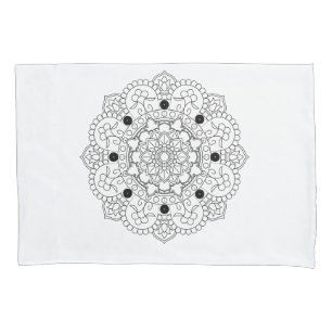 Mandala. Orientalisches Rundmuster Kissenbezug