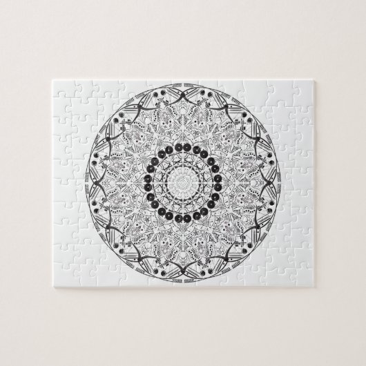 Mandala. Orientalisches Rundmuster Puzzle (Horizontal)