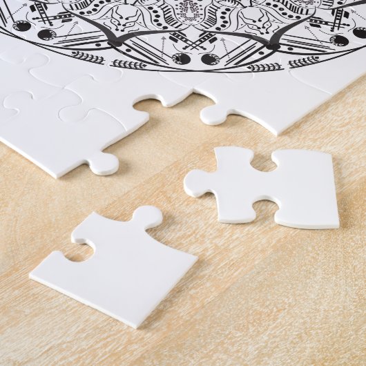 Mandala. Orientalisches Rundmuster Puzzle (Seite)