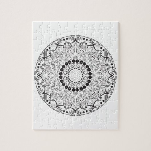 Mandala. Orientalisches Rundmuster Puzzle (Vertikal)