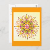 Mandala Original Zeichnend Postkarte (Vorne/Hinten)