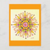 Mandala Original Zeichnend Postkarte (Vorderseite)