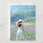 Mandala Ornament & Arabischer Muster Lavendel Einladung (Rückseite)