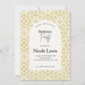 Mandala Ornament & Arabisches Muster Einladung Fot (Vorderseite)