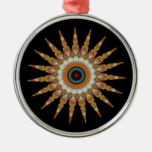 Mandala Ornament Aus Metall (Vorne)