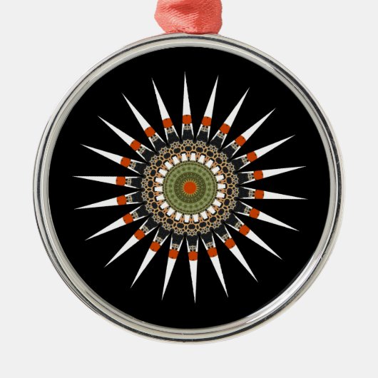 Mandala Ornament Aus Metall (Vorne)