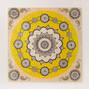 Mandala-Ornament: Ethnisches Design. Puzzle