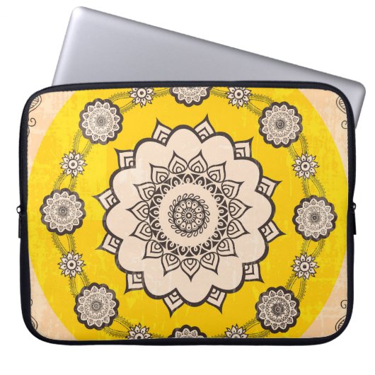 Mandala Ornamental: Ethnic Style Design. Laptopschutzhülle (Vorderseite)
