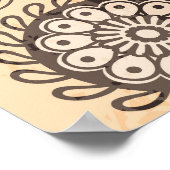 Mandala Ornamental: Ethnic Style Design. Poster (Ecke)