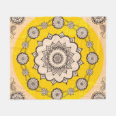 Mandala-Ornamentaldesign, ethnischer Stil Fleecedecke (Vorderseite (Horizontal))