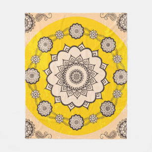 Mandala-Ornamentaldesign, ethnischer Stil Fleecedecke