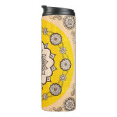 Mandala-Ornamentaldesign, ethnischer Stil Thermosbecher (Nach rechts gedreht)
