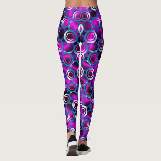 Mandala Overlapping Circles Pattern Leggings (Rückseite)