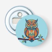 Mandala Owl Flaschenöffner (Vorderseite)