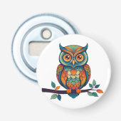 Mandala Owl Flaschenöffner (Vorderseite)