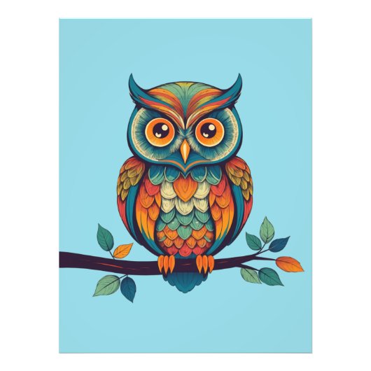 Mandala Owl Fotodruck (Vorne)