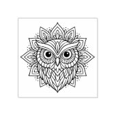 Mandala Owl Head Line Art Gummistempel (Prägung)