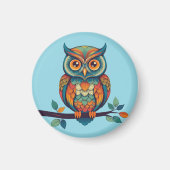 Mandala Owl Magnet (Vorne)