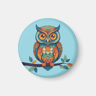 Mandala Owl Magnet