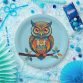 Mandala Owl Pappteller (Party)