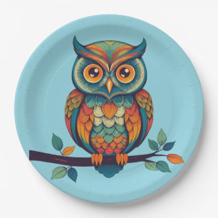 Mandala Owl Pappteller