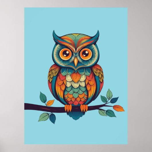 Mandala Owl Poster (Vorne)