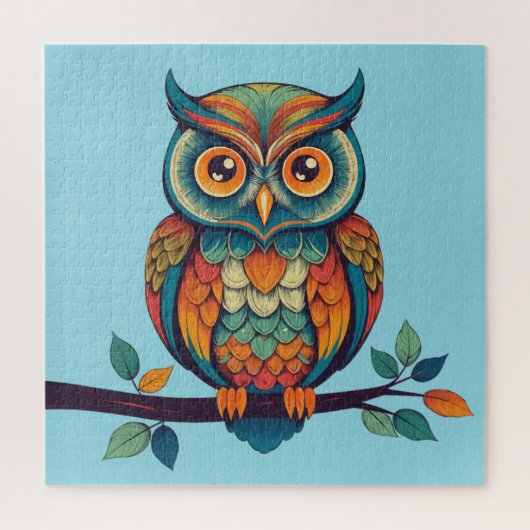 Mandala Owl Puzzle (Vertikal)