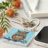 Mandala Owl Schlüsselanhänger (Vorderseite rechts)