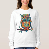 Mandala Owl Sweatshirt (Vorderseite)
