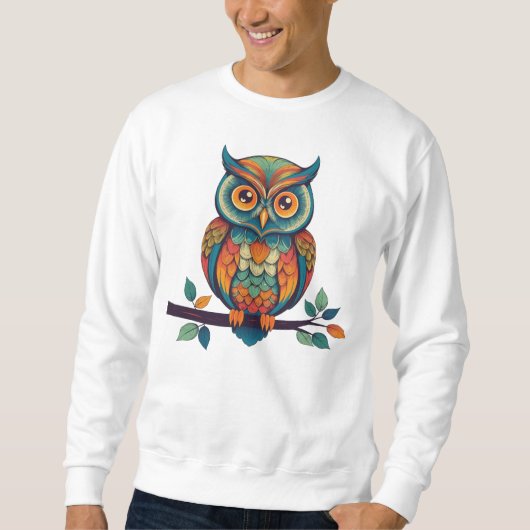 Mandala Owl Sweatshirt (Vorderseite)