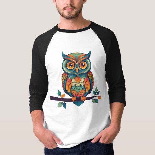 Mandala Owl T-Shirt (Vorderseite)