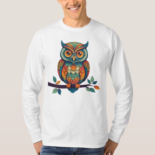 Mandala Owl T-Shirt (Vorderseite)