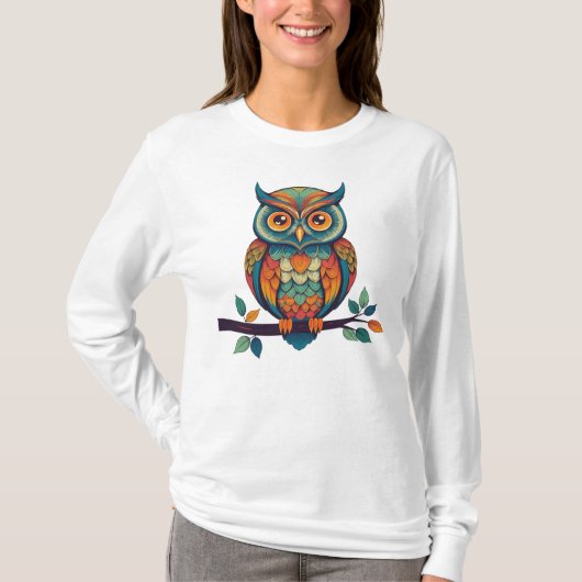 Mandala Owl T-Shirt (Vorderseite)