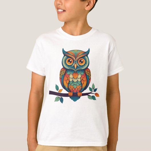 Mandala Owl T-Shirt (Vorderseite)
