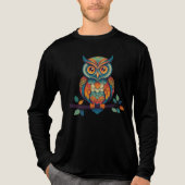 Mandala Owl Tri-Blend Shirt (Vorderseite)