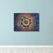 Mandala Painting Canvas Print Leinwanddruck (Insitu (Holzboden))