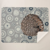 Mandala-Pangolin Sherpadecke (Vorderseite (Horizontal))