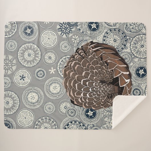 Mandala-Pangolin Sherpadecke (Vorderseite (Horizontal))