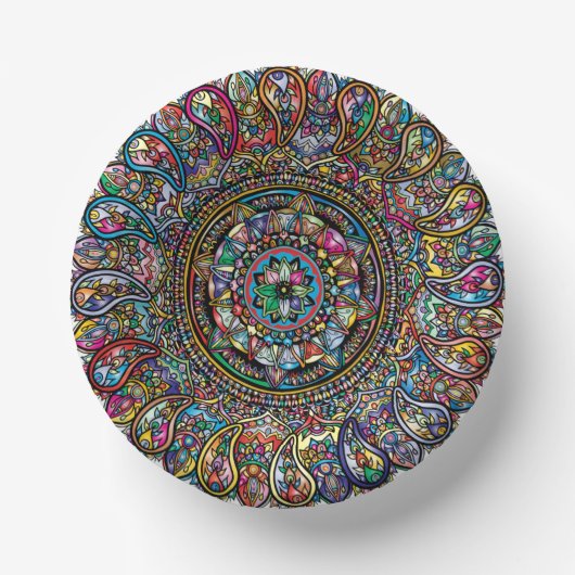 Mandala Paper Bowl Pappteller (Vorderseite)