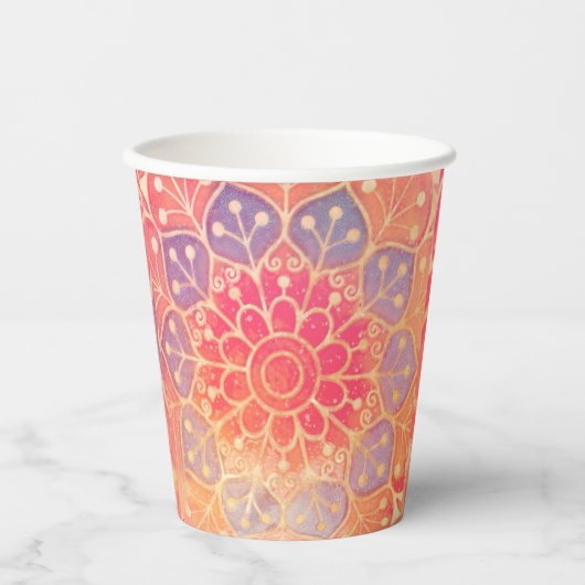 Mandala Paper Cups Pappbecher (Vorderseite)