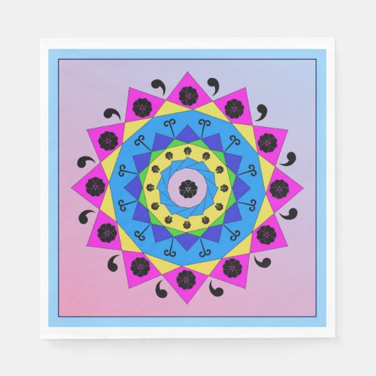 Mandala Paper Napkin Serviette (Vorderseite)